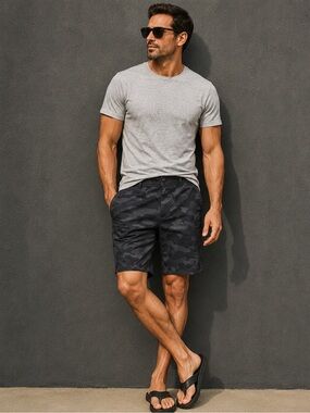 Men’s Black Camo Hybrid Shorts | Size 30 Waist | Lightweight Outdoor Activewear